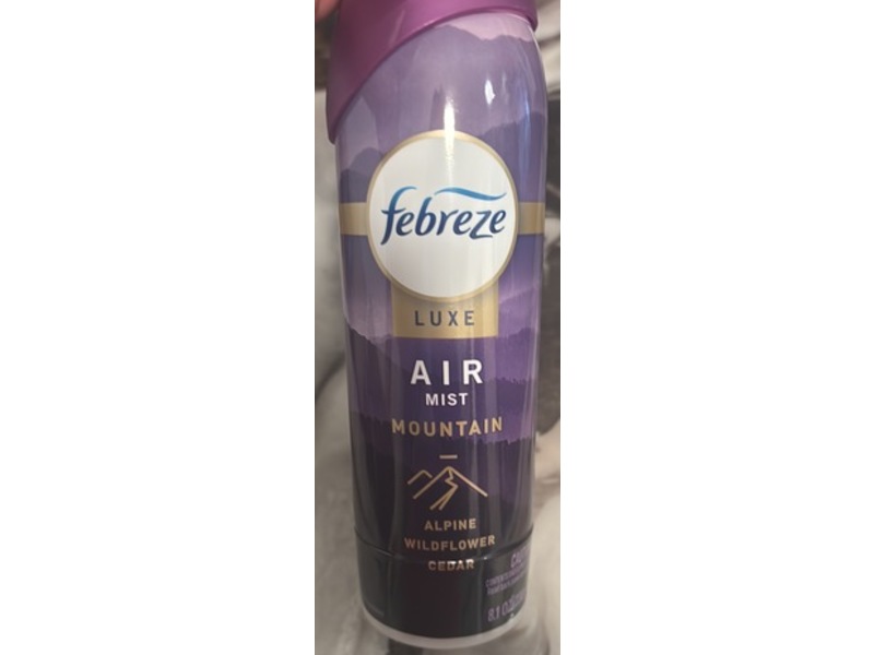 Febreze Luxe Mountain Air Mist, Alpine, Wildflower, Cedar, 8.1 oz/230 g