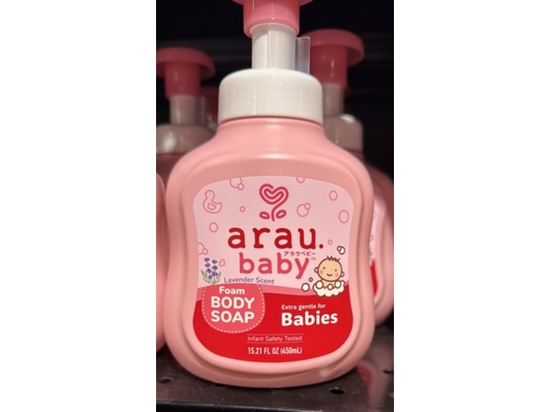 Arau Baby Foam Body Soap, Lavender Scent, 15.21 fl oz/450 mL