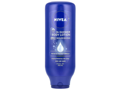 Nivea Nourishing In-Shower Body Lotion, Almond Oil, 13.5 fl oz/400 mL