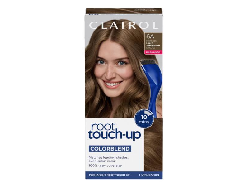Clairol ColorBlend Permanent Root Touch-Up, 6A Light Ash Brown, 1 Application, Pack Of 2