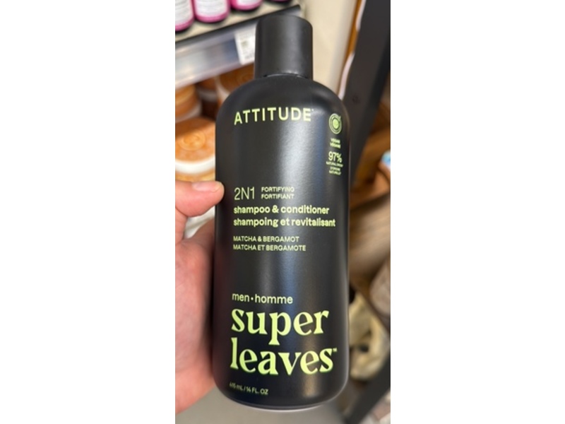 Attitude Super Leaves 2 In 1 Shampoo & Conditioner, Matcha & Bergamot, 14 fl oz/415 mL