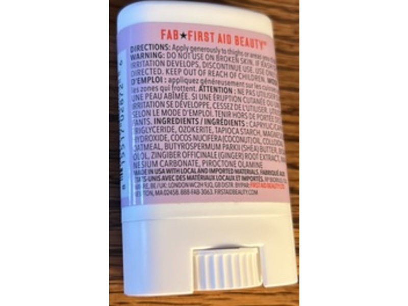 First Aid Beauty Anti-Chafe Stick, Shea Butter + Colloidal Oatmeal, 0.35 oz/9.9 g