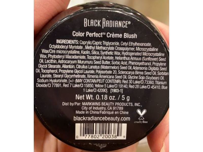 Black Radiance Color Perfect Creme Blush, Proper Pink, 0.18 oz/5 g