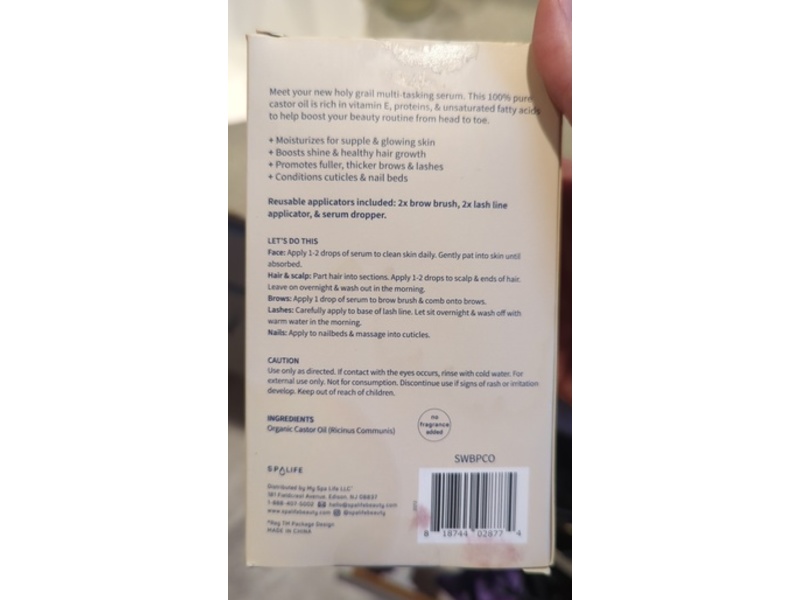 Spalife Cold Pressed And Unrefined Castor Oil, Orange, 8 fl oz/236 mL