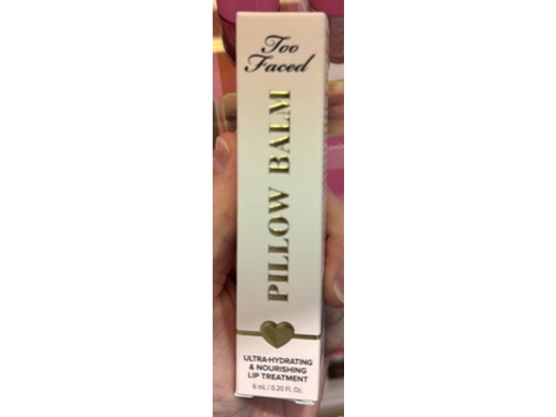 Too Faced Pillow Balm Ultra-Hydrating & Nourishing Lip Treatment Balm, Berry Jam Kiss, 0.20 fl oz/6 mL