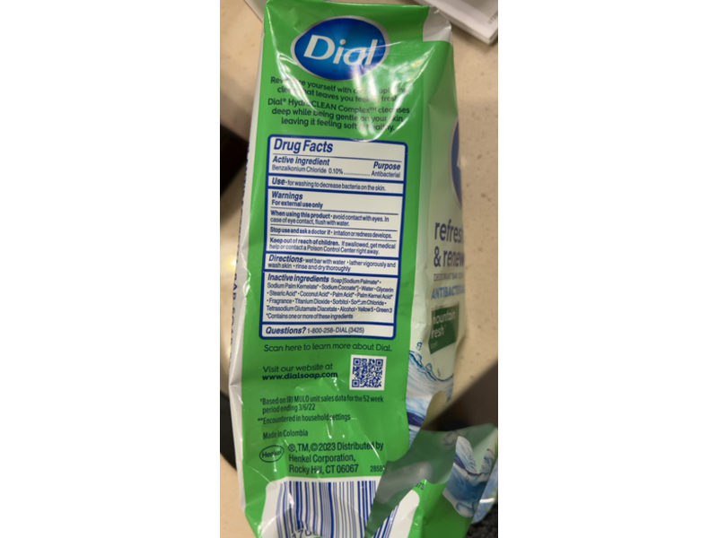 Dial Antibacterial Bar Soap, Mountain Fresh, 32 oz/904 g, 8 Bars, 32 Count