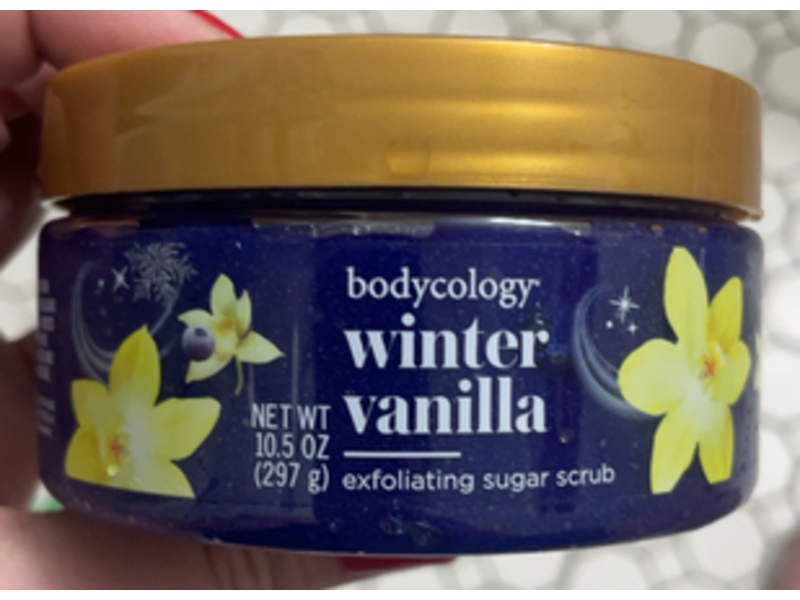 Bodycology Exfoliating Sugar Scrub, Winter Vanilla, 10.5 oz/297 g