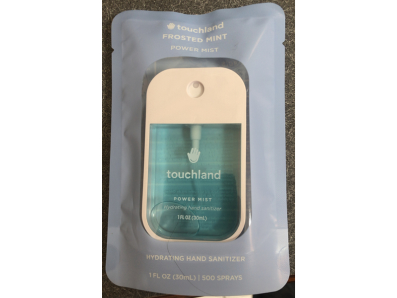 Touchland Power Mist Hand Sanitizer Spray, Frosted Mint, 1 fl oz/30 mL