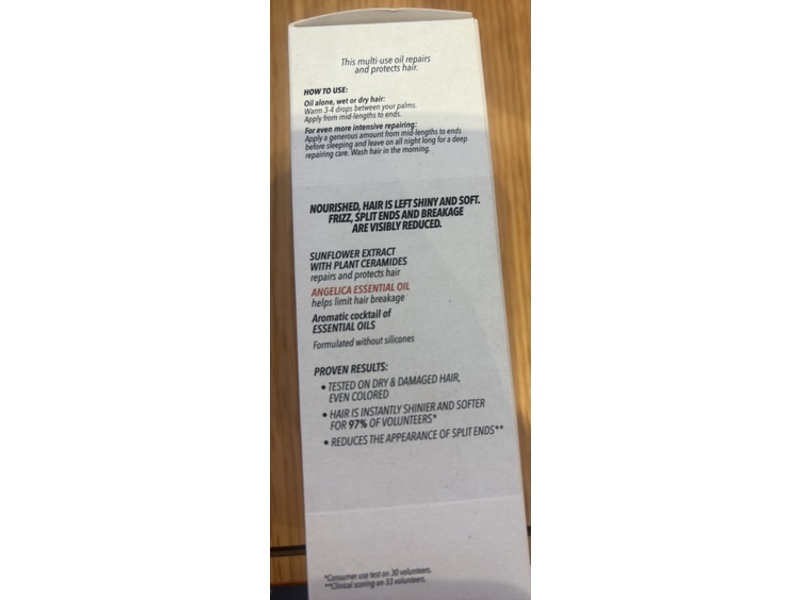 L'Occitane en Provence Intensive Repair Sublimating Hair Oil, 3.3 fl oz/100 mL