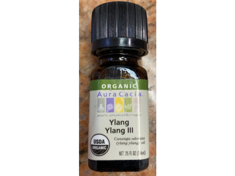 Aura Cacia Pure Aromatherapy Ylang Ylang III, Ylang Ylang Oil, 0.25 fl oz/7.4 mL