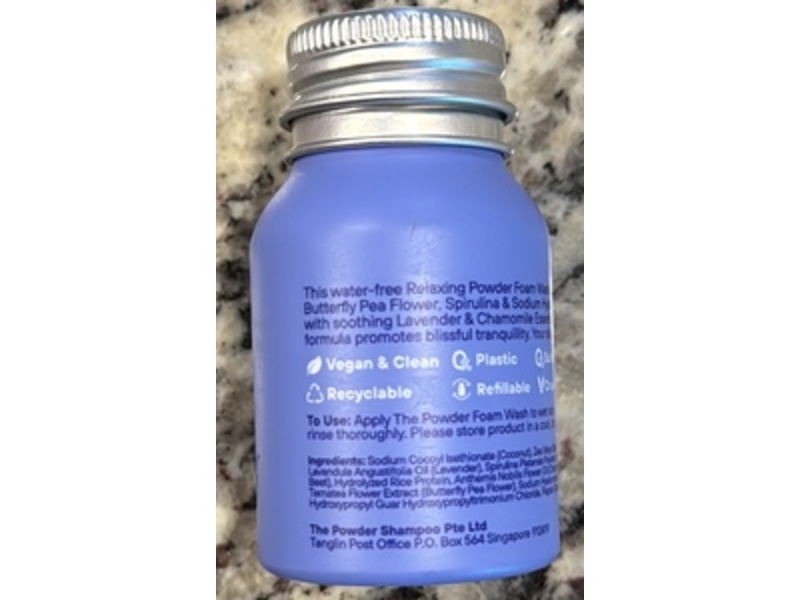 The Powder Shampoo Foam Wash, Lavender & Chamomille, 0.70 oz/20 g