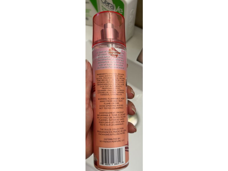 So French Body spray, red velvet, 8 fl oz/236 mL