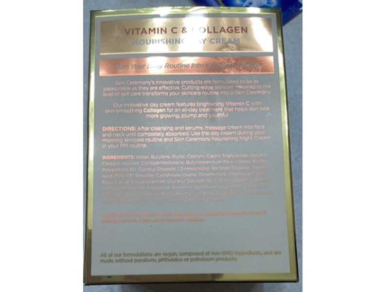 Skin Ceremony Nourishing Day Cream, Collagen & Vitamin C, 1.69 fl oz/50 mL