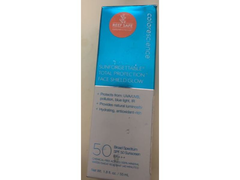 Colorescience Sunforgettable Total Protection Face Shield, Glow, SPF 50, 1.8 fl oz/56 mL