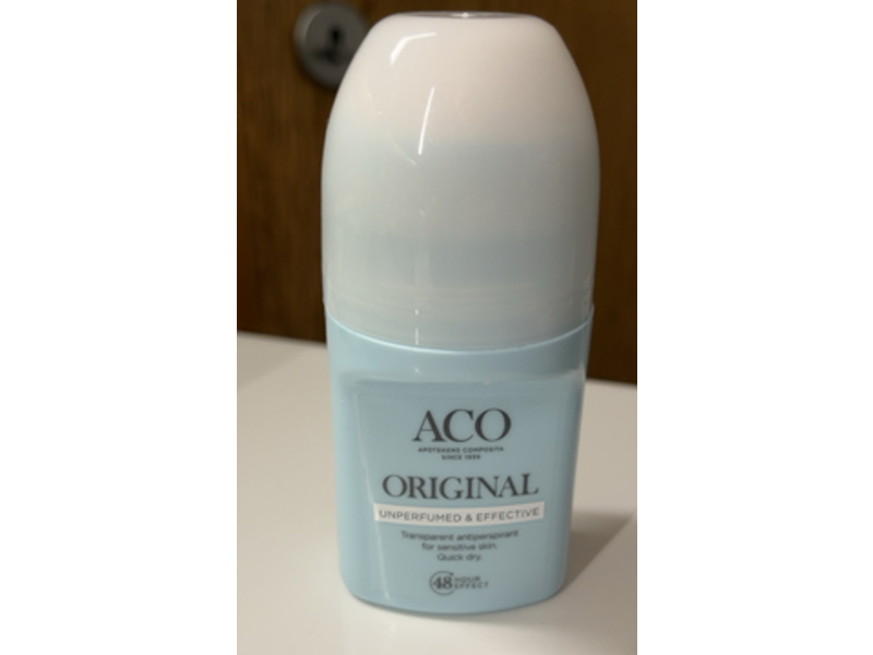 Aco Transparent Antiperspirant Original, Unperfumed & Effective, 50 mL