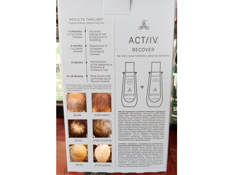 ACT/IV Recover Shampoo + Conditioning System, Thicker Fuller Hair, 2.7 fl oz/80 mL