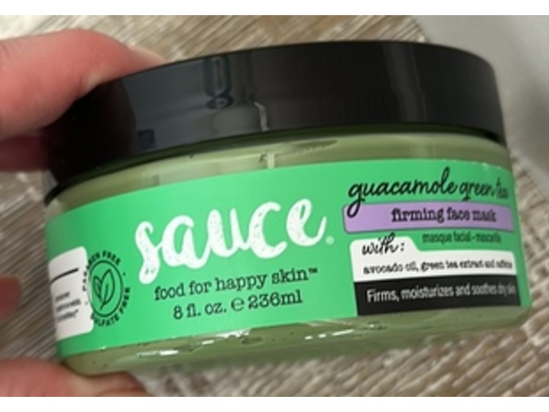 Sauce Firming Face Mask, Guacamole Green Tea, 8 fl oz/236 mL