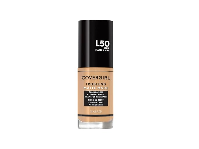 CoverGirl TruBlend Matte Made Foundation, L50 Fair Beige, 1 fl oz/30 mL