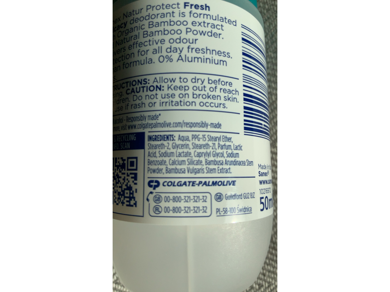 Sanex Nature Protect Deo Roll-on, Bio Bamboo Extract, 50 mL