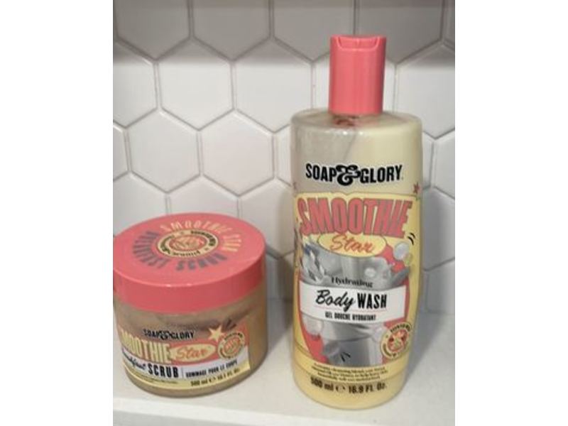 Soap & Glory Hydrating Body Wash, Almond & Vanilla , 16.9 fl oz/500 mL