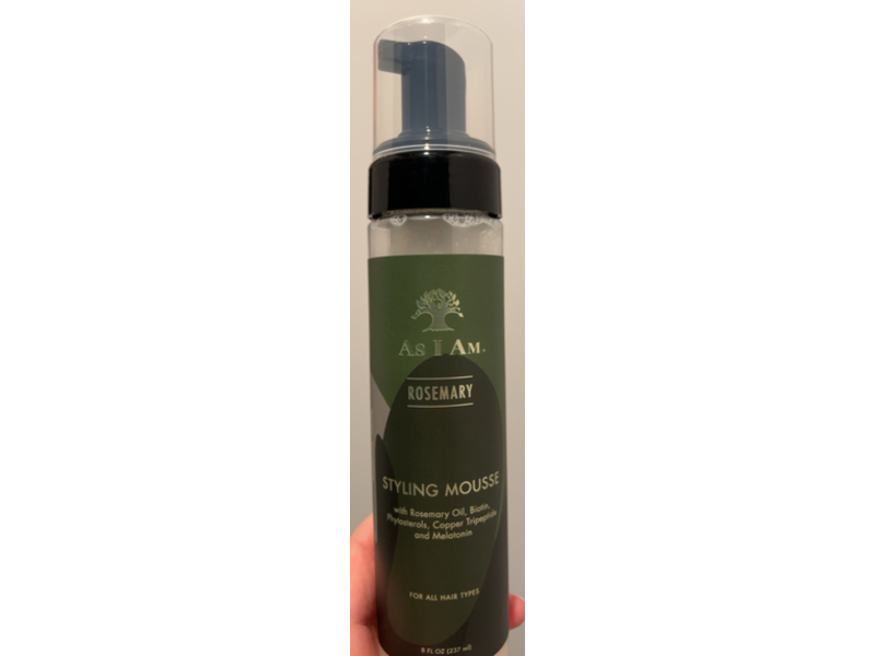 As I Am Rosemary Styling Mousse, 8 fl oz/237 mL