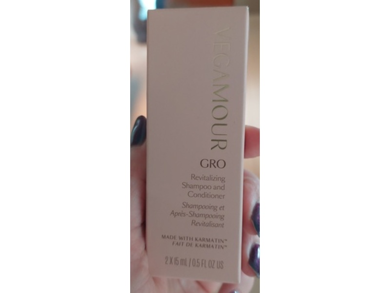 Vegamour GRO Revitalizing Shampoo & Conditioner, 0.5 fl oz/15 mL
