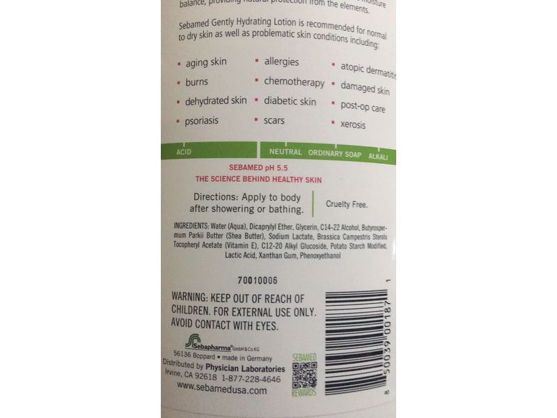 SebaMed Fragrance Free Gentle Hydrating Lotion, Normal to Dry Skin, 33.8 oz/1000 mL