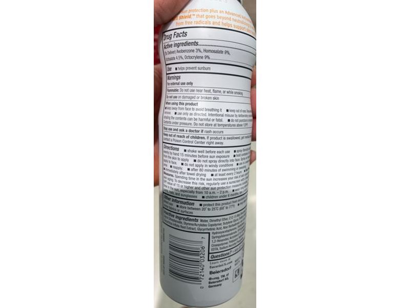 Eucerin Advanced Hydration Sunscreen Spray, SPF 50, 6 oz/170 g