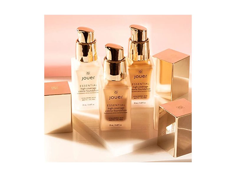 Jouer Essential High Coverage Creme Foundation, Biscuit, 0.68 fl oz/20 mL