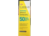 CeraVe Invisible Mineral Sunscreen, SPF 50, 1.62 fl oz/48 mL - thumbnail 2