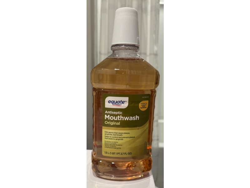 Equate Antiseptic Mouthwash, Original, 2.7 fl oz/1.5 L