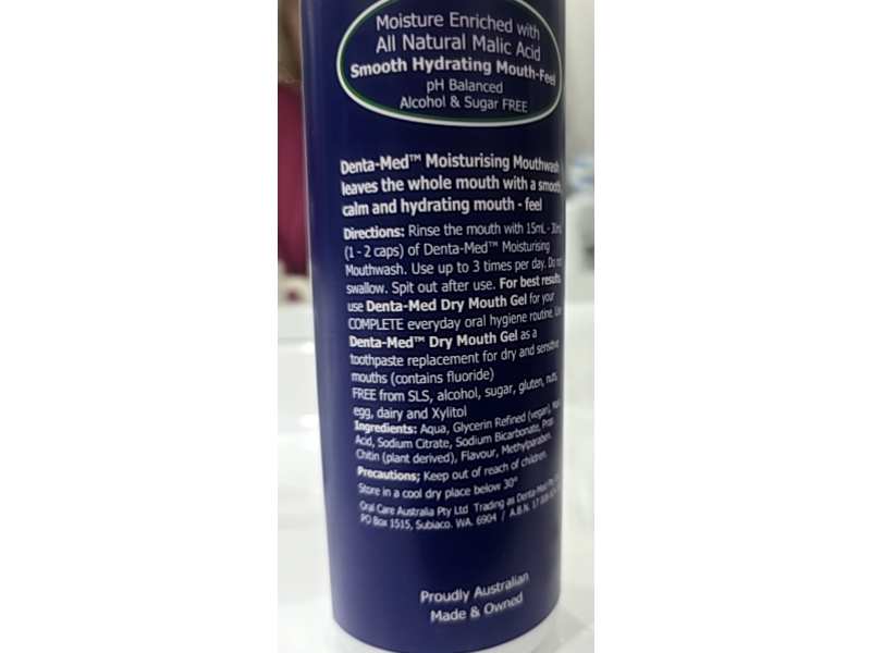 Denta-Med Dry Mouth Moisturising Mouthwash, 500 mL