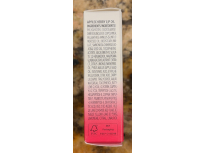 Nooni Apple Seed Lip Oil, Applebery & Applecherry, 0.12 fl oz/3.7 mL