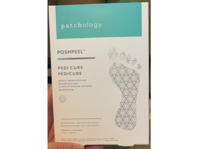Patchology Poshpeel Pedi Cure Foot Peel, 0.68 fl oz/20 mL