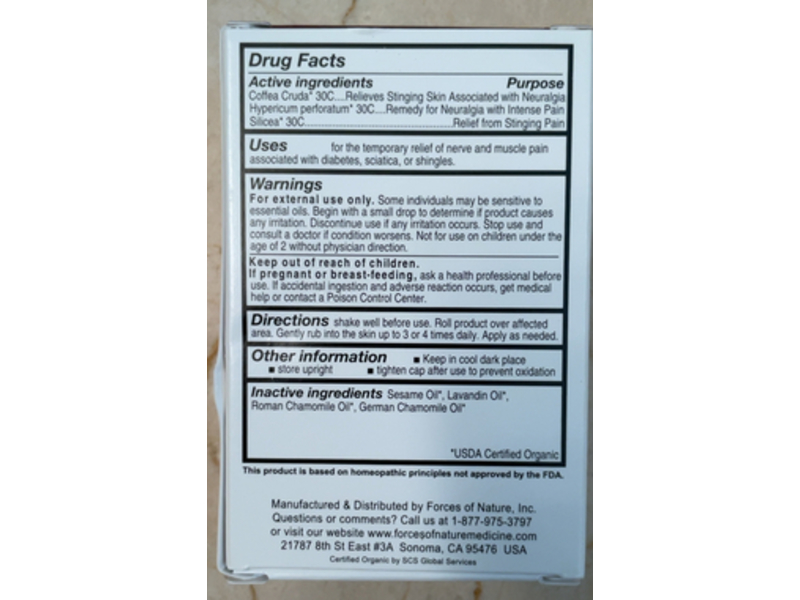 Forces of Nature Nerve Pain Relief, 0.14 fl oz/4 mL