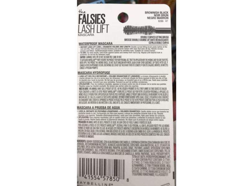 Maybelline New York The Falsies Lash Lift Mascara, 203 Brownish Black, 0.29fl oz/8.6 mL