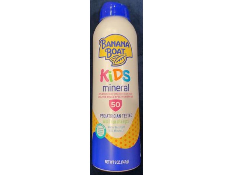 Banana Boat Kids Mineral Sunscreen Spray, SPF 50, 5 oz/142 g