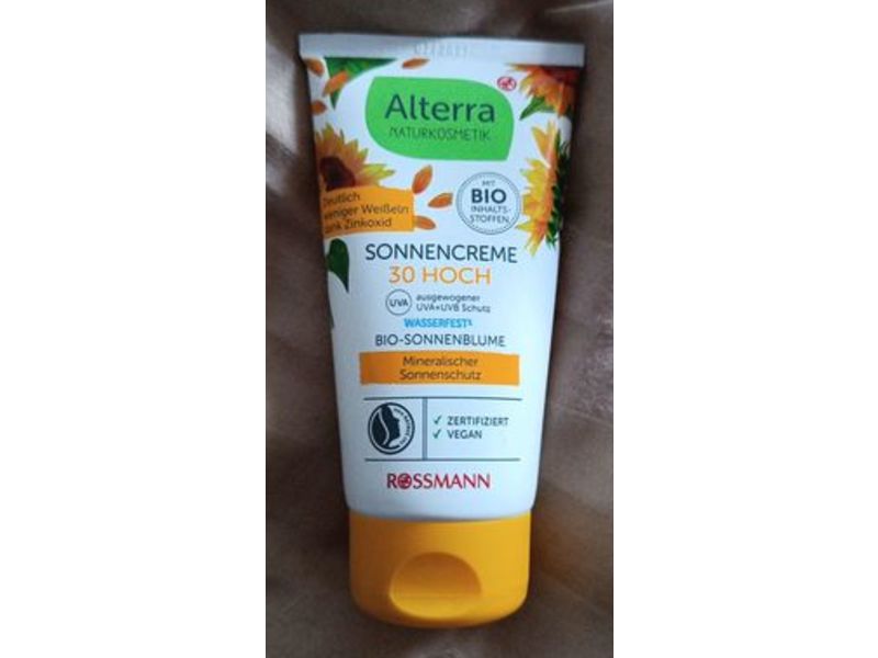 Rossmann Alterra Organic Sunscreen, SPF 30, 75 mL