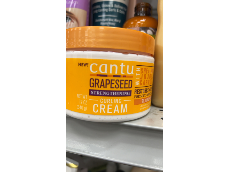 Cantu Grapeseed Strengthening Gel, Grapeseed Oil & Shea Butter, Alcohol Free, 18.5 oz/524 g, Pack Of 2
