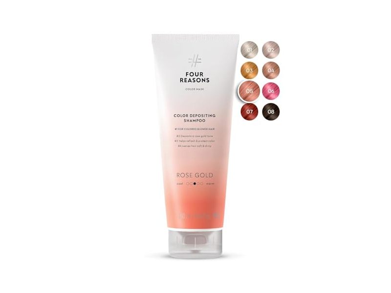 Four Reasons Color Mask Toning Shampoo, Rose Gold, 8.45 fl oz/250 mL