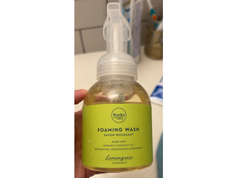 Rocky Mountain Soap Co Foaming Wash, Organic Coconut Oil + Lemongrass & Rosemary, 240 mL