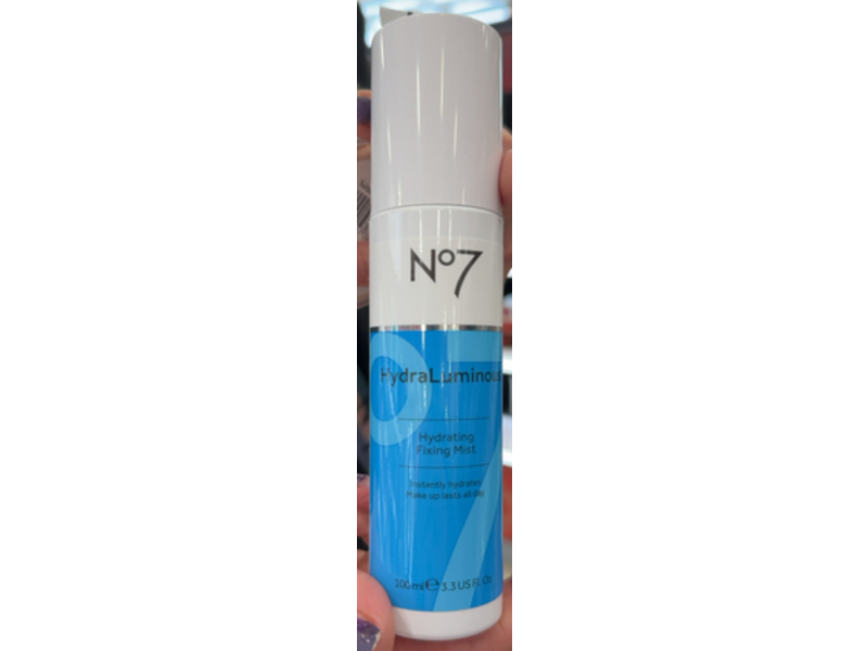 No7 Hydraluminous Hydrating Fixing Mist, 3.3 fl oz/100 mL