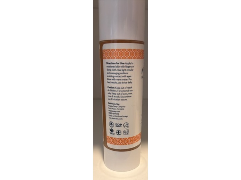 Naples Soap Company Face Wash, Vitamin C Aloe Vera & Organic Rosehip Oil, 3.4 fl oz/100 mL