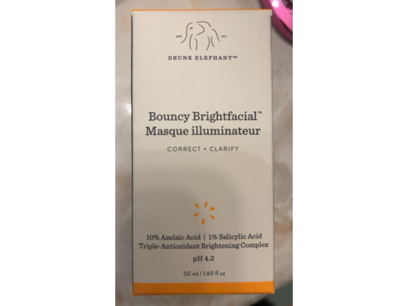 Drunk Elephant Bouncy Brightfacial Masque Illuminateur, 1.69 fl oz/50 mL