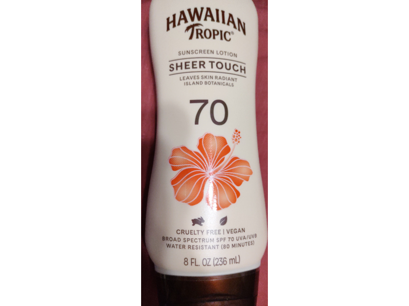 日焼け止め HAWAIIAN TROPIC Sunscreen Lotion 70 Hawaiian Tropic Sheer Touch Sunscreen Lotion, SPF 70, 8 fl