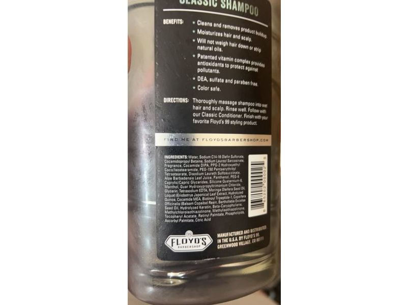 Floyd's 99 Grooming Classic Shampoo, 33 fl oz