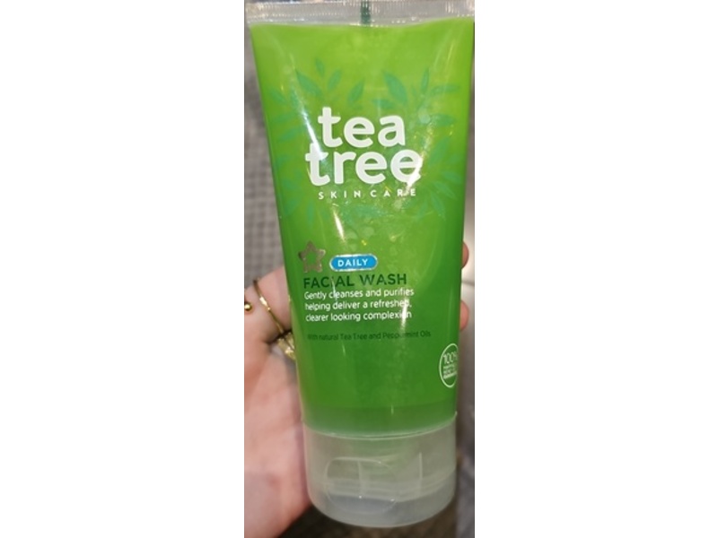 Tea Tree Facial Wash, Tea Tree & Peppermint Oils, 150 mL