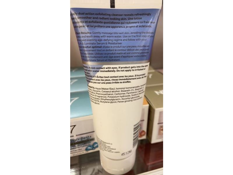 No7 Lift & Luminate Cleansing Exfoliator, Dual Action, 3.3 fl oz/100 mL