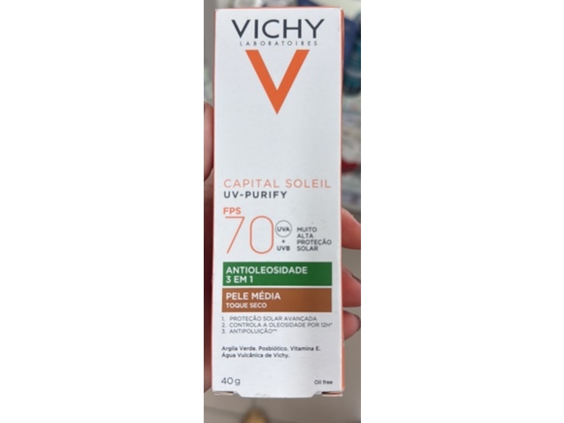 Vichy Capital Soleil UV-Purify Facial Sunscreen, SPF 70, Medium, 40 g
