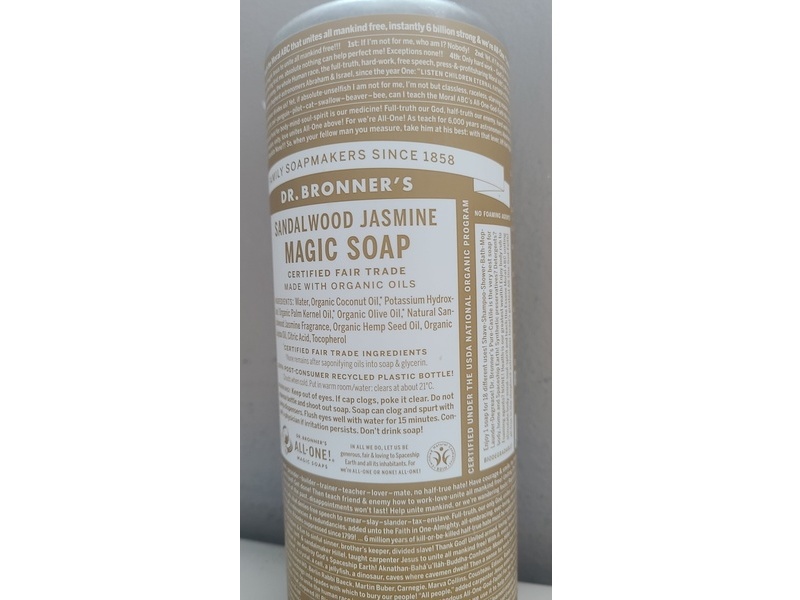 Dr. Bronner's Magic Soap, Sandal Jasmine, 25 fl oz/739 mL